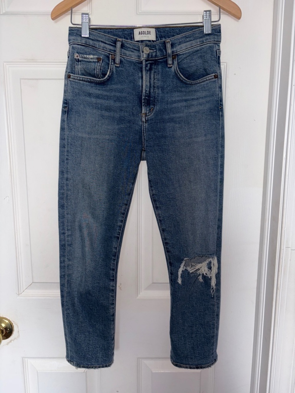 AGOLDE Toni Distressed Jeans Blue Size 24